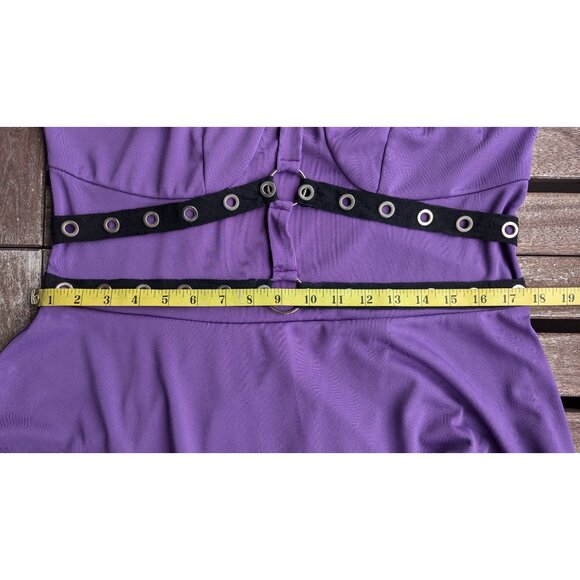 💜✨NWOT Edgy Purple Strappy Dress - Picture 8 of 8